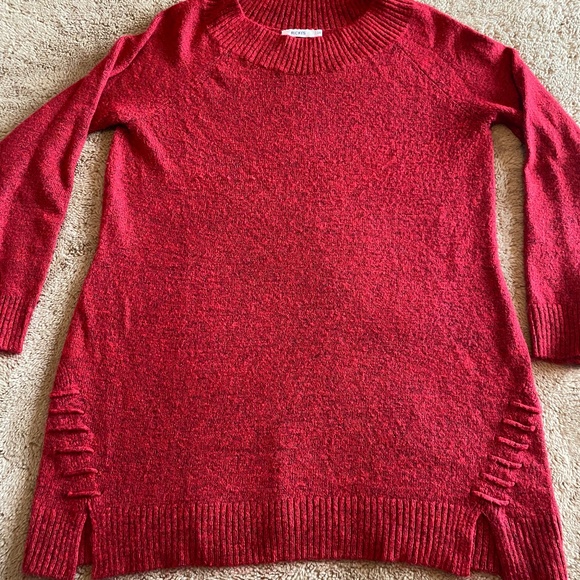 Ricki's Sweaters - Ricki's Red Blend Tunic Sweater, Size L